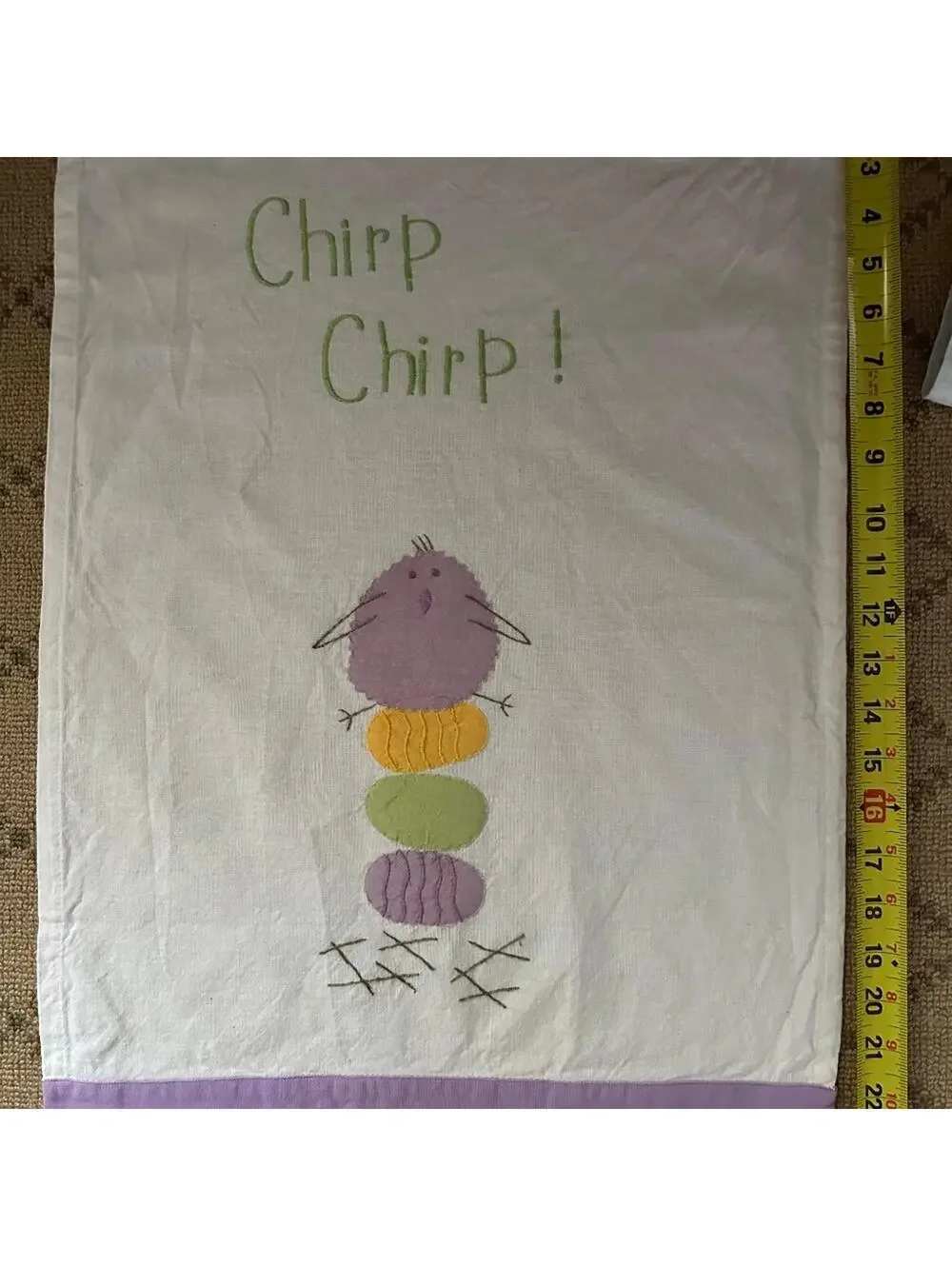 Vintage Sur La Table Easter Embroidered Appliqué Cotton Tea Towels set of 3 NWT
